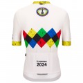 Abbigliamento uomo Santini UCI Gravel World Championship Fiandre 2024 Maglia-Bianco