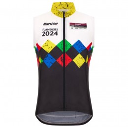 Abbigliamento uomo Santini UCI Gravel World Championship Fiandre Gilet 2024