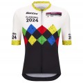 Abbigliamento uomo Santini UCI Gravel World Championship Fiandre 2024 Maglia-Nero