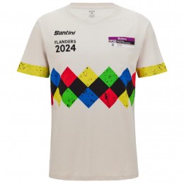 Abbigliamento uomo Santini UCI Gravel World Championship Fiandre 2024 T-shirt