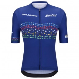 Abbigliamento uomo Zurigo 2024 Maglia Santini UCI Masters World Champion-Blu