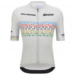 Abbigliamento uomo Zurigo 2024 Maglia Santini UCI Masters World Champion-Grigio