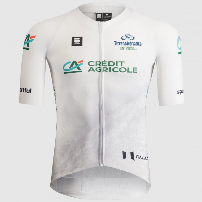 Maglia Sportful Tirreno Adriatico 2025 da uomo-Bianca Maglia Sportful Tirreno Adriatico 2025 da uomo-Bianca