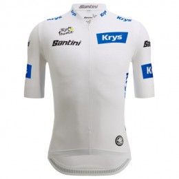 Tour de France 2025 bianco da uomo Maglia ufficiale