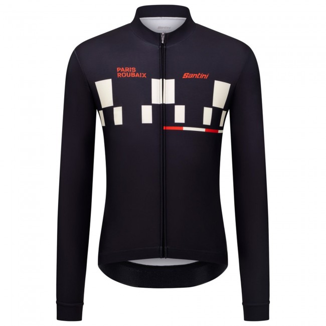 Abbigliamento uomo Maglia a maniche lunghe Santini Paris Roubaix 2025 Abbigliamento uomo Maglia a maniche lunghe Santini Paris Roubaix 2025