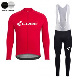 2018 Cube rosso winter thermal fleece Abbigliamento Ciclismo Maglia Ciclismo Manica Lunga e Salopette Lunga 33512QY