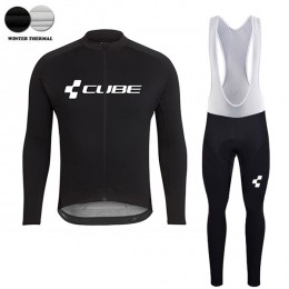 2018 Cube nero winter thermal fleece Abbigliamento Ciclismo Maglia Ciclismo Manica Lunga e Salopette Lunga 54159JY