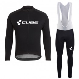2018 Cube nero Abbigliamento Ciclismo Maglia Ciclismo Manica Lunga e Salopette Lunga 95038FJ