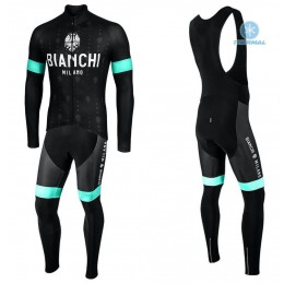 Completo Ciclismo 2020 Bianchi YDH Squadre thermique Maglia Ciclismo Manica Lunga e Salopette Lunga