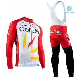 Completo Ciclismo 2020 Cofidis Pro Squadre thermique Maglia Ciclismo Manica Lunga e Salopette Lunga