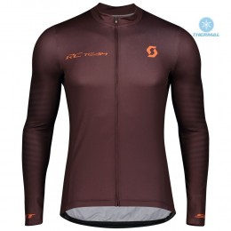 Completo Ciclismo 2020 Scott RC 1.0 Claret Squadre thermique Maglia Ciclismo Manica Lunga