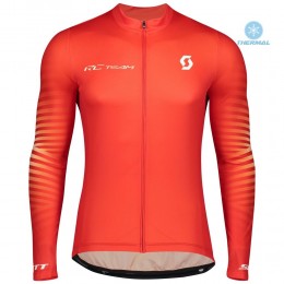 Completo Ciclismo 2020 Scott RC 1.0 Fiery Squadre thermique Maglia Ciclismo Manica Lunga