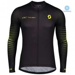 Completo Ciclismo 2020 Scott RC 1.0 nero-giallo Squadre thermique Maglia Ciclismo Manica Lunga