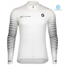 Completo Ciclismo 2020 Scott RC 1.0 bianca Squadre thermique Maglia Ciclismo Manica Lunga