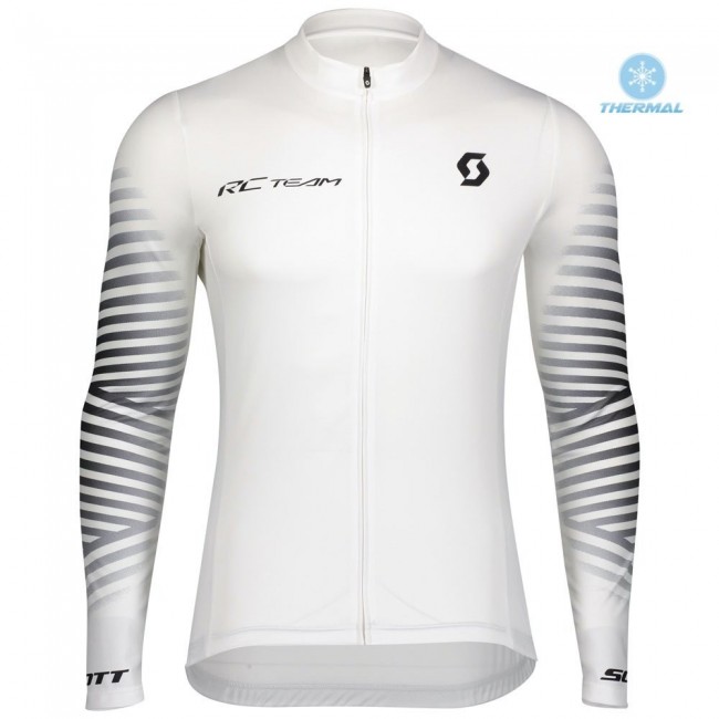 Completo Ciclismo 2020 Scott RC 1.0 bianca Squadre thermique Maglia Ciclismo Manica Lunga Completo Ciclismo 2020 Scott RC 1.0 bianca Squadre thermique Maglia Ciclismo Manica Lunga