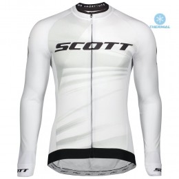 Completo Ciclismo 2020 Scott RC Pro bianca Squadre thermique Maglia Ciclismo Manica Lunga