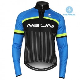 Completo Ciclismo 2020 Nalini Thebe nero-blu Squadre thermique Maglia Ciclismo Manica Lunga