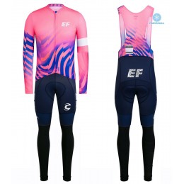 Completo Ciclismo 2020 EF Pro Cycling Rose Squadre thermique Maglia Ciclismo Manica Lunga e Salopette Lunga