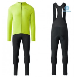Completo Ciclismo 2020 Specialized giallo Squadre thermique Maglia Ciclismo Manica Lunga e Salopette Lunga