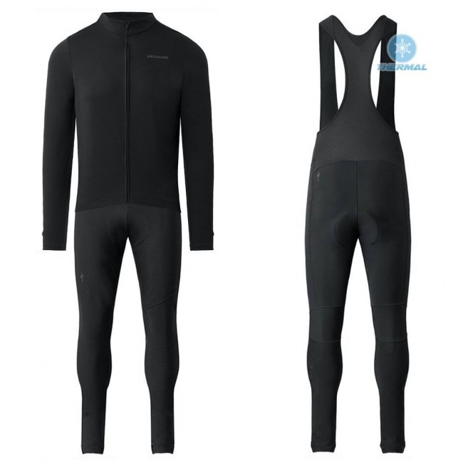 Completo Ciclismo 2020 Specialized nero Squadre thermique Maglia Ciclismo Manica Lunga e Salopette Lunga Completo Ciclismo 2020 Specialized nero Squadre thermique Maglia Ciclismo Manica Lunga e Salopette Lunga