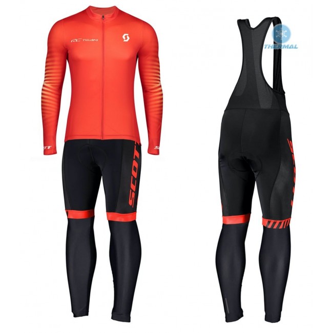 Completo Ciclismo 2020 Scott RC 1.0 Fiery Squadre thermique Maglia Ciclismo Manica Lunga e Salopette Lunga Completo Ciclismo 2020 Scott RC 1.0 Fiery Squadre thermique Maglia Ciclismo Manica Lunga e Salopette Lunga