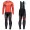 Completo Ciclismo 2020 Scott RC Pro rosso Squadre thermique Maglia Ciclismo Manica Lunga e Salopette Lunga
