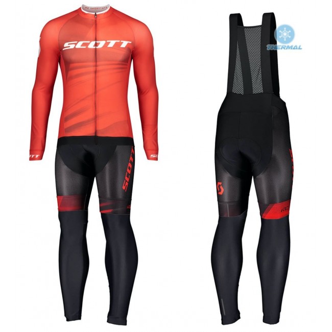 Completo Ciclismo 2020 Scott RC Pro rosso Squadre thermique Maglia Ciclismo Manica Lunga e Salopette Lunga Completo Ciclismo 2020 Scott RC Pro rosso Squadre thermique Maglia Ciclismo Manica Lunga e Salopette Lunga