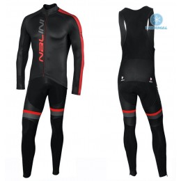 Completo Ciclismo 2020 Nalini LW nero-rosso Squadre thermique Maglia Ciclismo Manica Lunga e Salopette Lunga