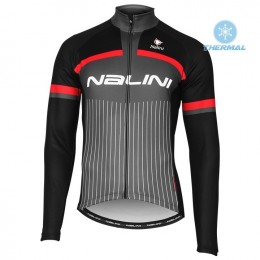 Completo Ciclismo 2020 Nalini Thebe nero-rosso Squadre thermique Maglia Ciclismo Manica Lunga