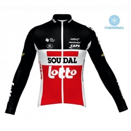 Completo Ciclismo 2020 Lotto Soudal rosso Squadre thermique Maglia Ciclismo Manica Lunga