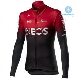 Completo Ciclismo 2020 INEOS rosso Squadre thermique Maglia Ciclismo Manica Lunga