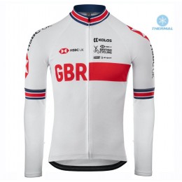 Completo Ciclismo 2020 Kalas GBR Country bianca Squadre thermique Maglia Ciclismo Manica Lunga
