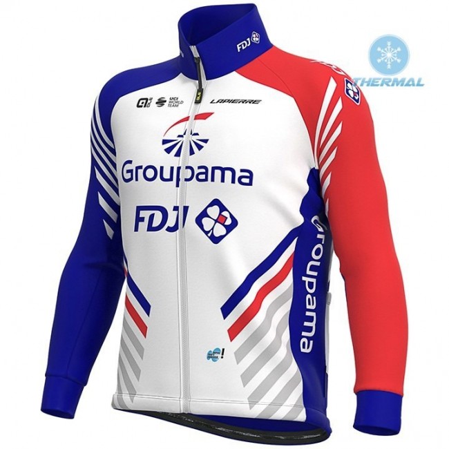 Completo Ciclismo 2020 FDJ Squadre thermique Maglia Ciclismo Manica Lunga Completo Ciclismo 2020 FDJ Squadre thermique Maglia Ciclismo Manica Lunga
