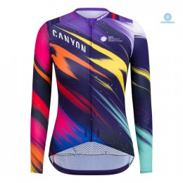 Completo Ciclismo 2020 Canyon Pro CS Donna Squadre thermique Maglia Ciclismo Manica Lunga