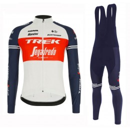 Completo Ciclismo 2020 Trek Segafredo Usine Racing bianca-rosso Squadre Maglia Ciclismo Manica Lunga e Salopette