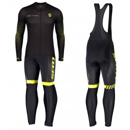 Completo Ciclismo 2020 Scott RC 1.0 nero-giallo Squadre Maglia Ciclismo Manica Lunga e Salopette
