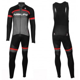 Completo Ciclismo 2020 Nalini Thebe nero-rosso Squadre Maglia Ciclismo Manica Lunga e Salopette
