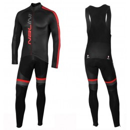 Completo Ciclismo 2020 Nalini LW nero-rosso Squadre Maglia Ciclismo Manica Lunga e Salopette