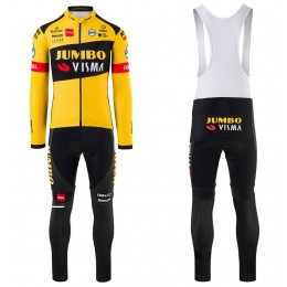 Completo Ciclismo 2020 JUMBO-VISMA giallo Squadre Maglia Ciclismo Manica Lunga e Salopette