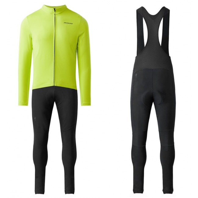 Completo Ciclismo 2020 Specialized giallo Squadre Maglia Ciclismo Manica Lunga e Salopette Completo Ciclismo 2020 Specialized giallo Squadre Maglia Ciclismo Manica Lunga e Salopette