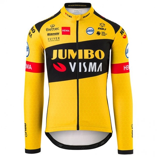 Completo Ciclismo 2020 JUMBO-VISMA giallo Squadre Maglia Ciclismo Manica Lunga Completo Ciclismo 2020 JUMBO-VISMA giallo Squadre Maglia Ciclismo Manica Lunga