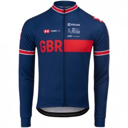 Completo Ciclismo 2020 Kalas GBR Country blu Squadre Maglia Ciclismo Manica Lunga