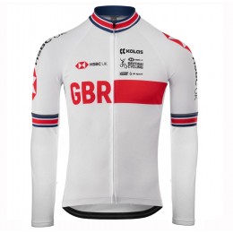 Completo Ciclismo 2020 Kalas GBR Country bianca Squadre Maglia Ciclismo Manica Lunga
