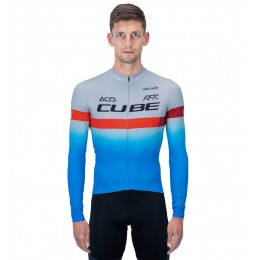 Completo Ciclismo 2020 CUBE blu Pro Squadre Maglia Ciclismo Manica Lunga