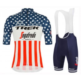 Completo Ciclismo 2020 TREK Segafredo US champion MSquadre abbigliamento Bici Completo Maglia Ciclismo Corta e Salopette