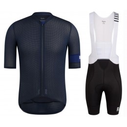 Completo Ciclismo 2020 Rapha Pro nero-blu MSquadre abbigliamento Bici Completo Maglia Ciclismo Corta e Salopette