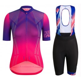 Completo Ciclismo 2020 Rapha Pro Donna Violet MSquadre abbigliamento Bici Completo Maglia Ciclismo Corta e Salopette