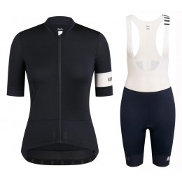 Completo Ciclismo 2020 Rapha Pro Donna nero-bianca MSquadre abbigliamento Bici Completo Maglia Ciclismo Corta e Salopette