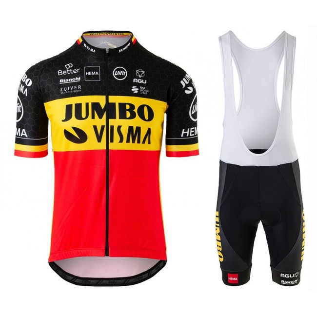 Completo Ciclismo 2020 JUMBO-VISMA Belgium champion MSquadre abbigliamento Bici Completo Maglia Ciclismo Corta e Salopette Completo Ciclismo 2020 JUMBO-VISMA Belgium champion MSquadre abbigliamento Bici Completo Maglia Ciclismo Corta e Salopette