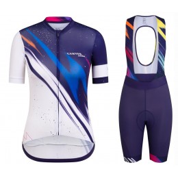 Completo Ciclismo 2020 Canyon blu-bianca Donna MSquadre abbigliamento Bici Completo Maglia Ciclismo Corta e Salopette